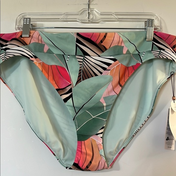 CALIA by Carrie Underwood Green and Pink Geometric Bikini - Picture 2 of 8